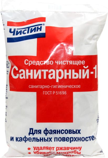 Ср-во Чистин 500г. Санитарный чист.порошок пакет