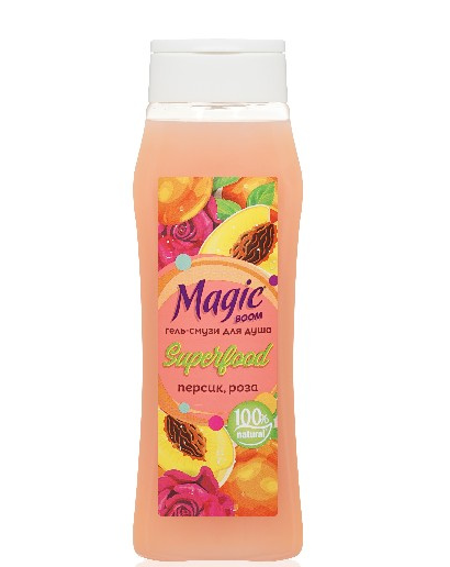 Гель для душа Magic Boom 400мл. Персик роза (12)