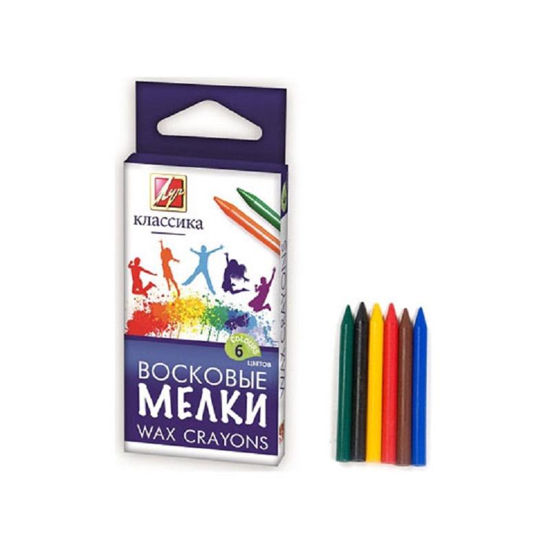 Набор воск.мелков 6цв. Луч Классика