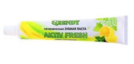 Зубн.паста GRENDY 100мл. Aktiv fresh лимон+отбеливание