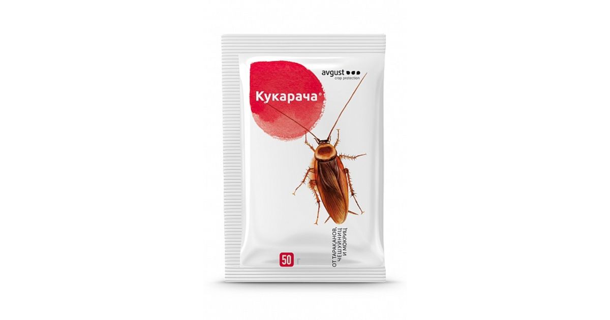 Инсектицид от тараканов Кукарача 50г. avgust (50) h1980