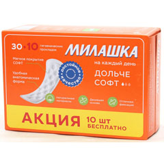 Прокладки МИЛАШКА ежедн. Долче софт 40шт.