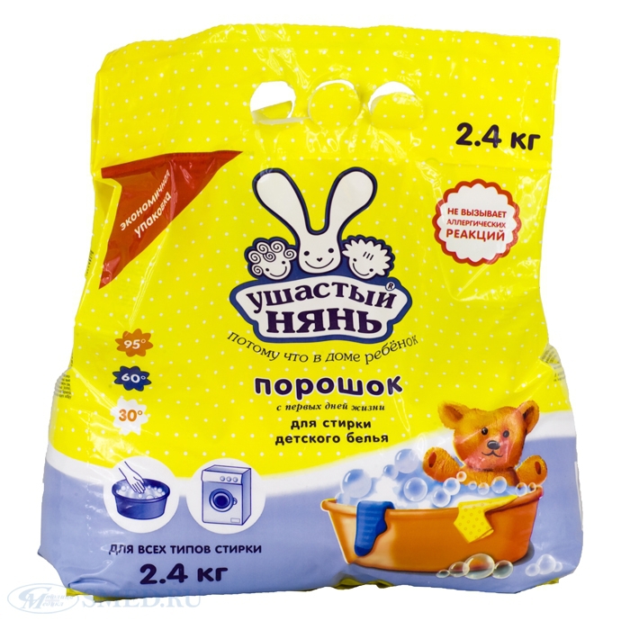Стир.порошок Ушастый нянь 2,4кг. (6)