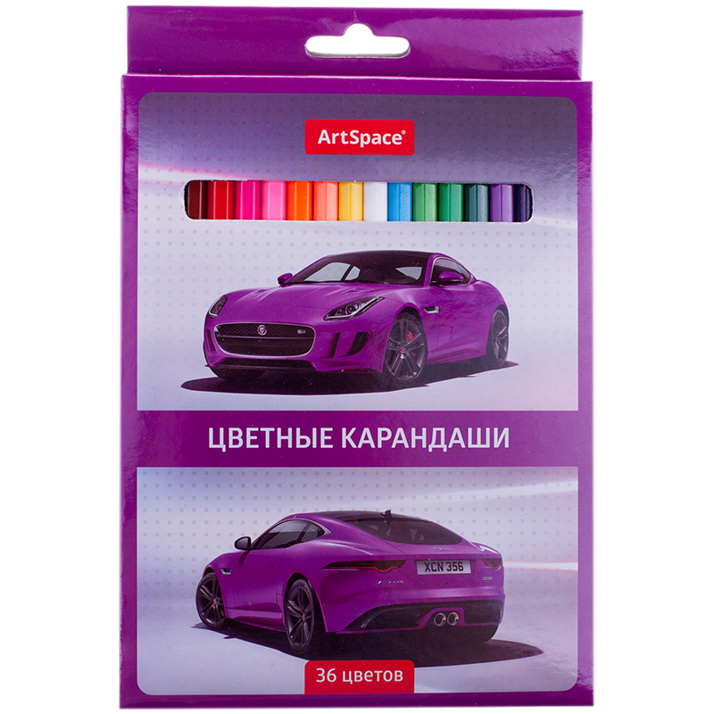 Набор цв. карандашей 36цв. ArtSpace Машинки