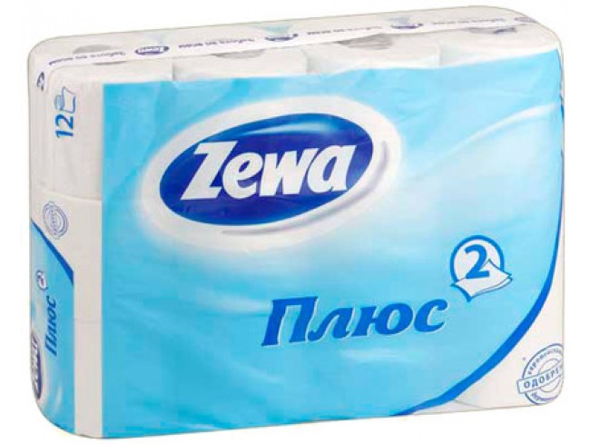Туалетная бумага Zewa Плюс 2сл. 12рул. Белая (7)