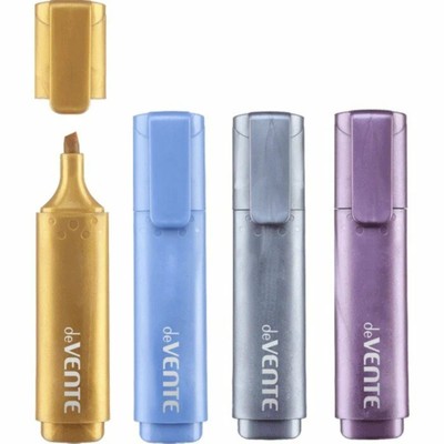 Текстовыделитель (набор 4цв.) deVente Sparkle metallic