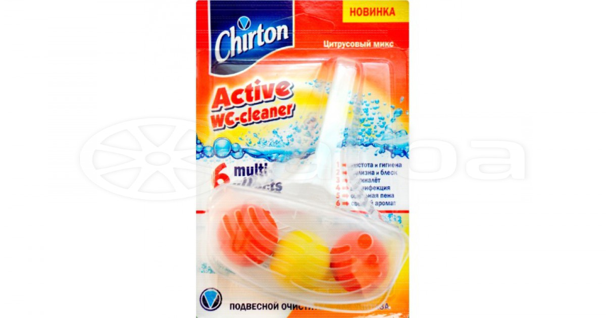 Освежитель для унитаза Chirton 45г. Шарики Цитрусовый микс (48)