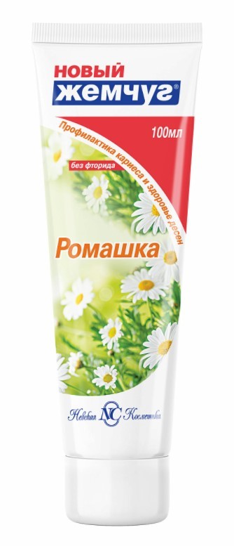 Зубн.паста Новый жемчуг 100мл. Ромашка (32)