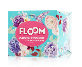 Салфетки бумажные 50л. 2сл. Floom Bird КОРОБКА (18)
