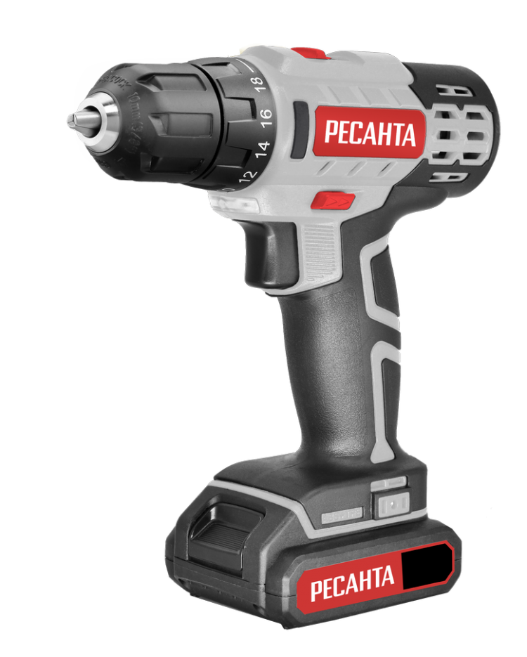 Дрель-шуруповерт акум. Ресанта ДА-50Л2-18А