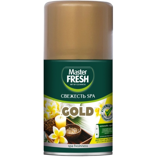 Освежитель воздуха Master FRESH 250мл. Сменный блок GOLD Свежесть спа (12)