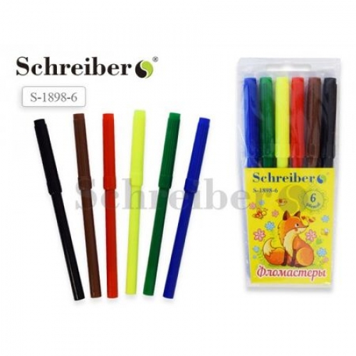 Фломастеры 6цв. Schreiber Лисичка