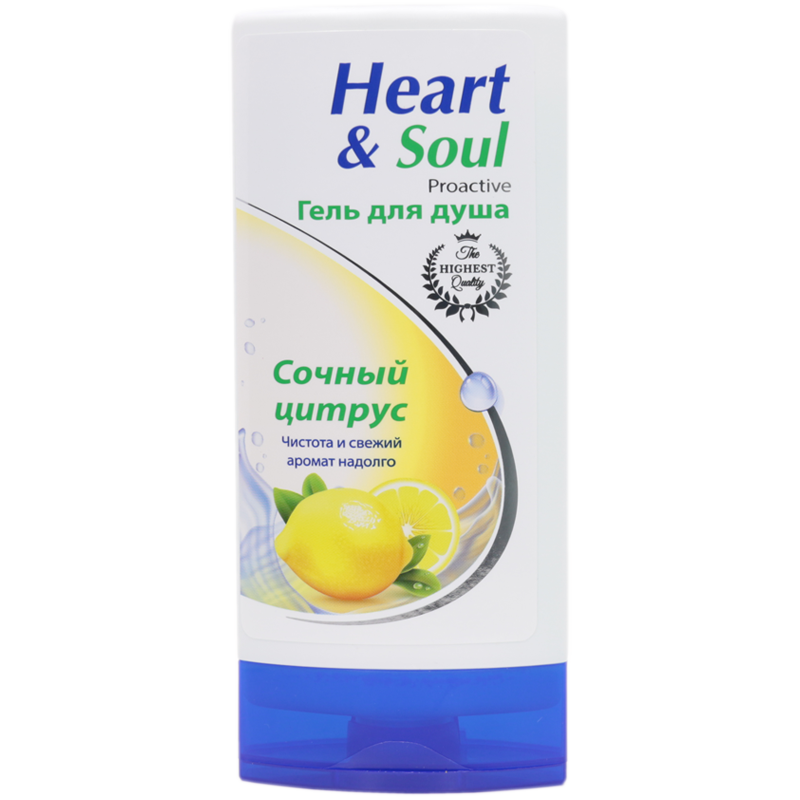 Гель для душа HEART & SOUL 250мл. Сочный цитрус