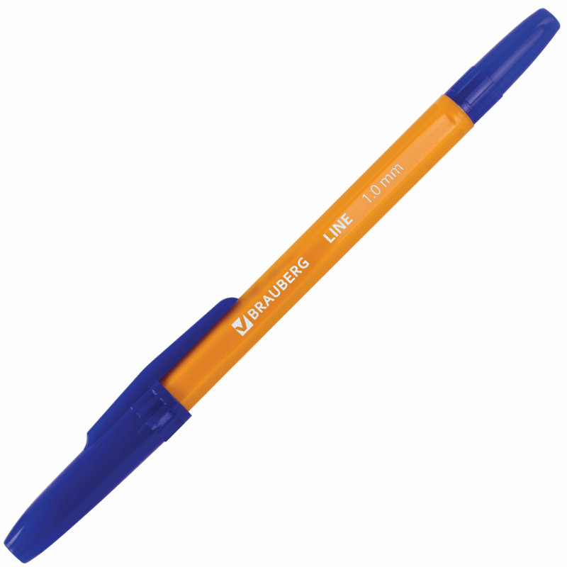 Ручка шар. СИНЯЯ BRAUBERG ORANGE Line (уп.50)