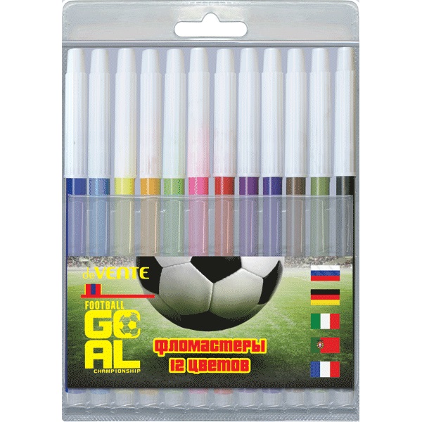 Фломастеры 12цв. DeVente Goal невент. блистер