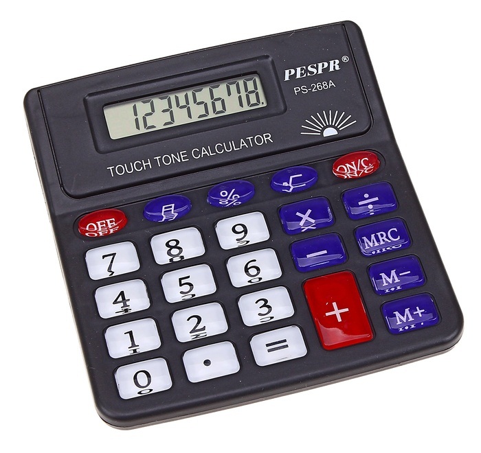 Калькулятор 8разр. Pespr наст PS-268A с мелодией