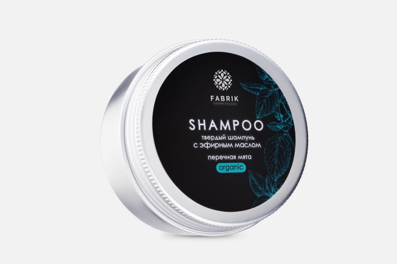 Шампунь Fabrik Cosmetology 55г. тверд. с эфир. маслом Перечная мята
