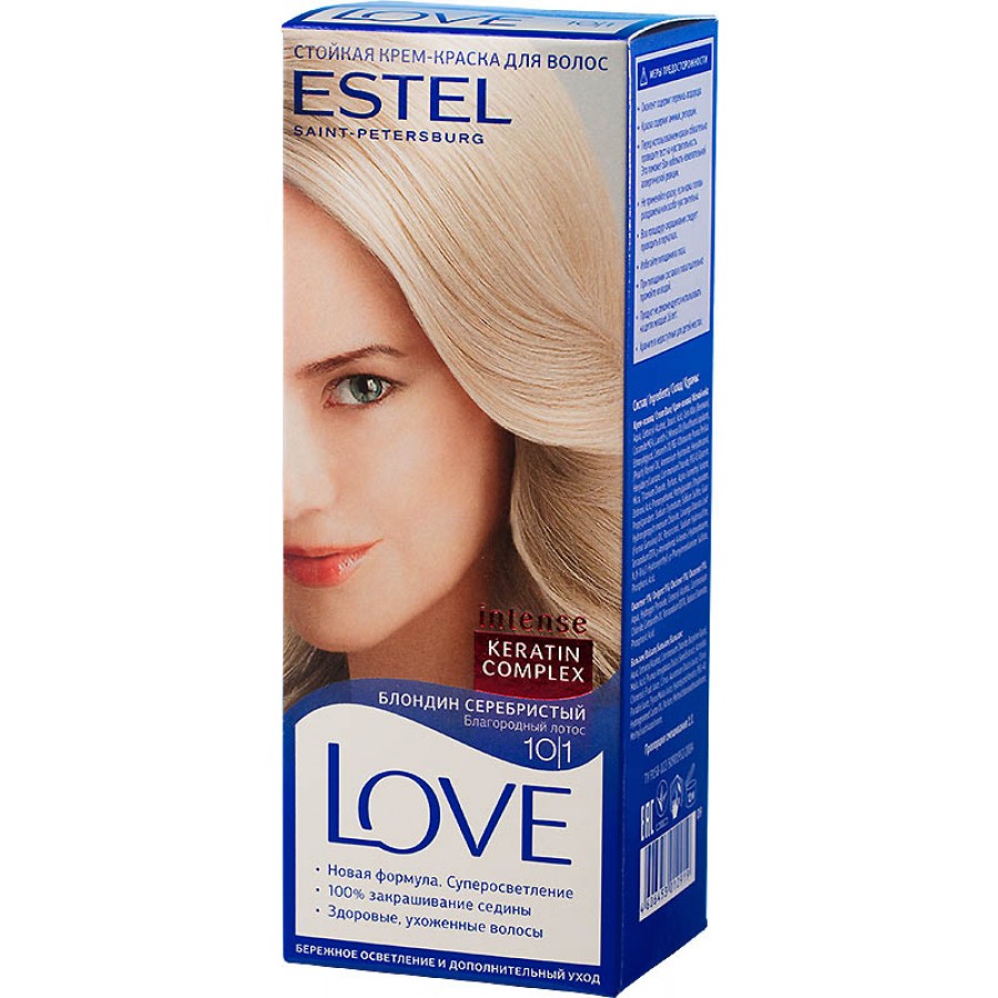 Краска д/волос Estel Love 10/1 Серебристый блондин (10)