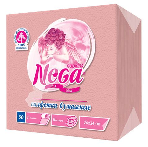 Салфетки бумажные .80л. цветные 24*24 Nega (56)