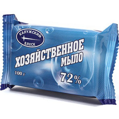 Мыло Хозяйственное 100гр. 72% Калужский блеск инд.уп.