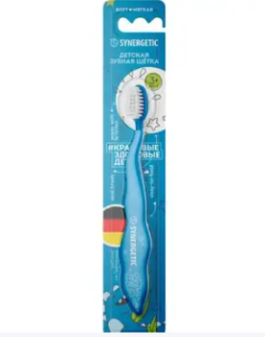 Зубная щетка Synergetic Comfort детская мягкая голубая (12)