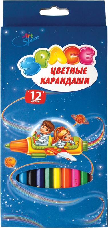 Набор цв. карандашей 12цв. ArtSpace Космонавты
