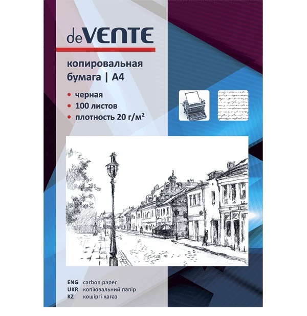 Бумага копир.(100л.) черная DeVente