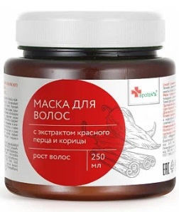 Маска д/волос Apotek's 250мл. Красный перец и корица
