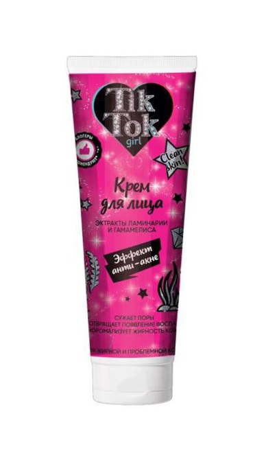 Крем TIK TOK GIRL 75мл. д/лица анти-акне д/проблемной кожи