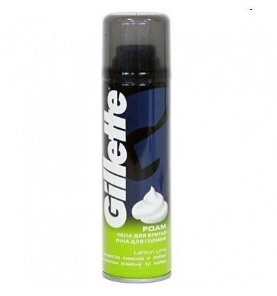 Пена д/бритья Gillette 200мл. Лимон/Лайм