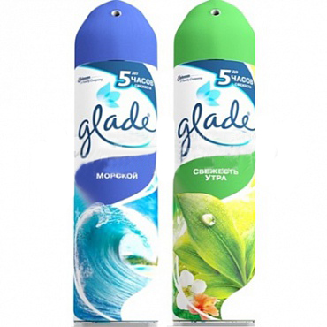 Освежитель воздуха Glade 600мл. Морской+Свежесть утра