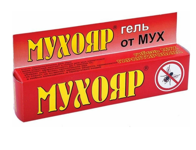 Инсектицид от мух Мухояр 45г. Гель