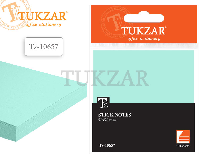 Самоклеющийся блок Tukzar 76х76 мм, 100 листов, голубой (уп.12шт.)