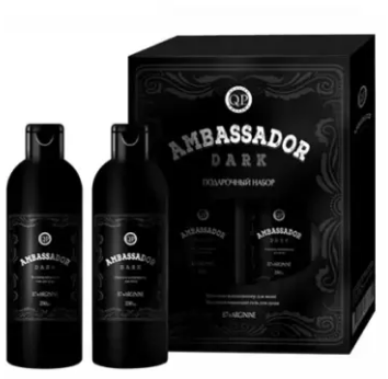 ПН/МУЖ. №1121-2 Q.P. Ambassador Dark (Шампунь 250мл+Гель д/д.250мл) (10)