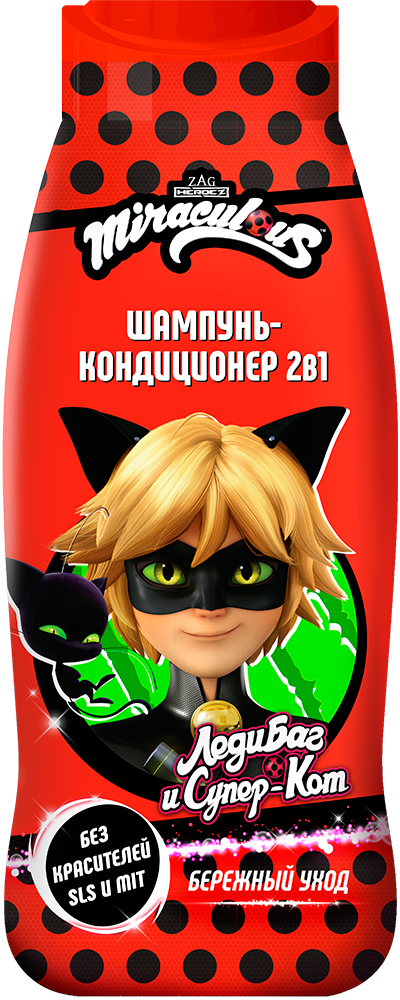 Шампунь Miraculous 400мл. 2в1 Леди Баг и супер Кот***