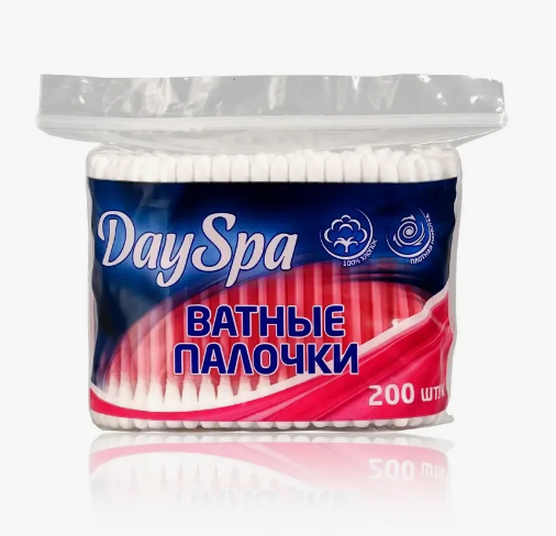 Ватные палочки Day Spa 200шт. Пакет