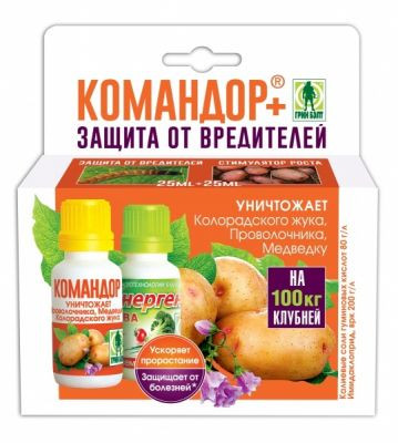 Инсектицид от почв.вред-ей Командор 25мл+25мл д/клубней картоф. от колор.жука/проволочника (уп.24)