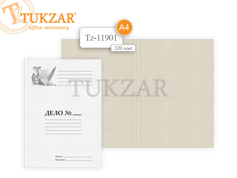 Обложка "Дело" белая немел.220гр.крафт