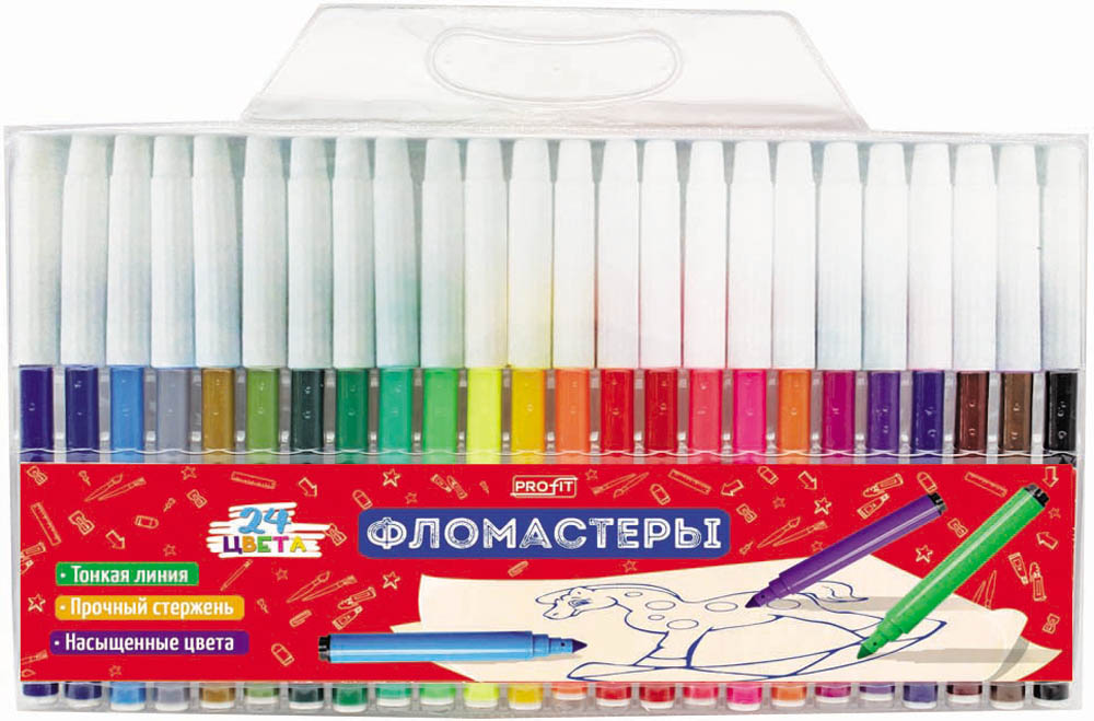 Фломастеры 24цв. TM "Profit" ВОЛШЕБНЫЕ РИСУНКИ невент. блист.
