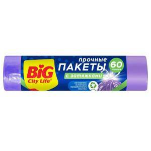 Мешок для мусора 60л./10шт. Big City с затяжками (20)