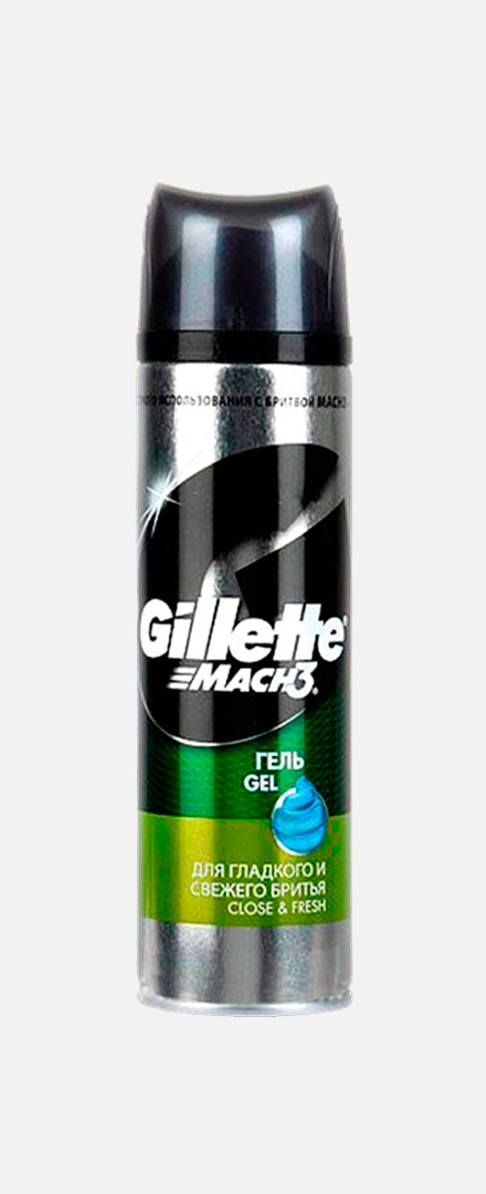 Гель д/бритья Gillette 200мл. Мак3 Гладкость и свежесть
