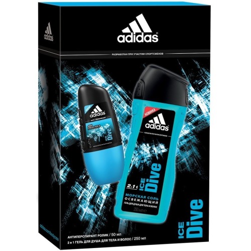 ПН/МУЖ. Adidas Ice Dive (Гель д/душа + Дез.шарик50мл.)