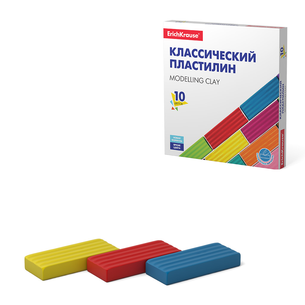 Пластилин 10цв. Erich Krause 160г.