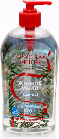 Мыло жидк. Красная линия 520мл. Защитное антибактериальное