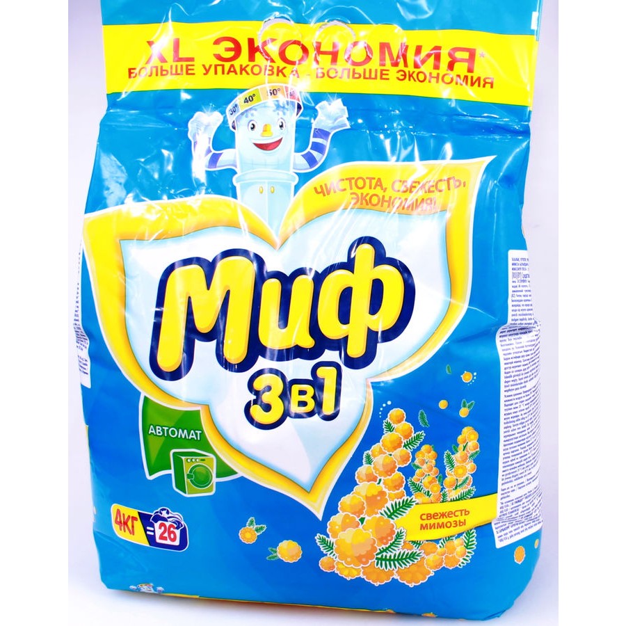 Стир.порошок МИФ авт. 4кг. 3в1 Свежесть мимозы