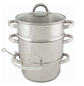 Соковарка 6л. MAL-JUICER-1 3 чаши, стекл. крыш. с пароотвод. 985879
