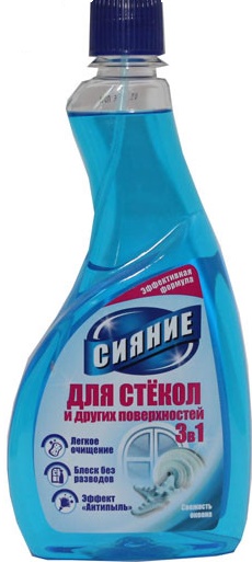 Ср-во Сияние 500мл. для стекол СМЕННЫЙ БЛОК Свежесть океана