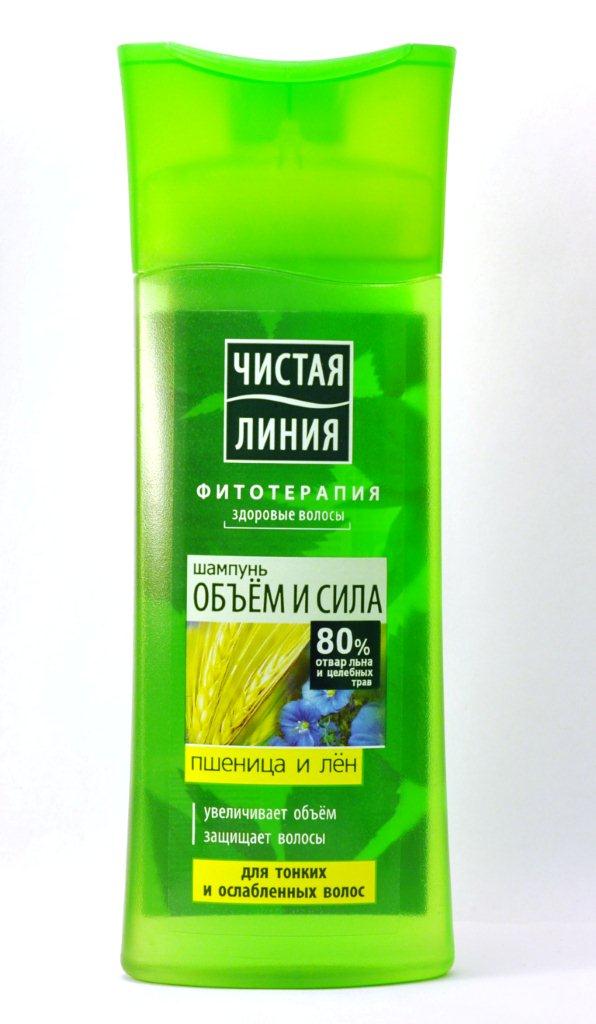 Шампунь Чист. линия  250мл. Пшеница и лен Объем и сила (12)