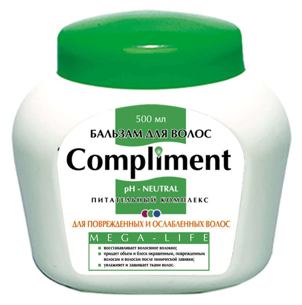 Бальзам Compliment 500мл. Mega-Life питательн. д/поврежд.волос