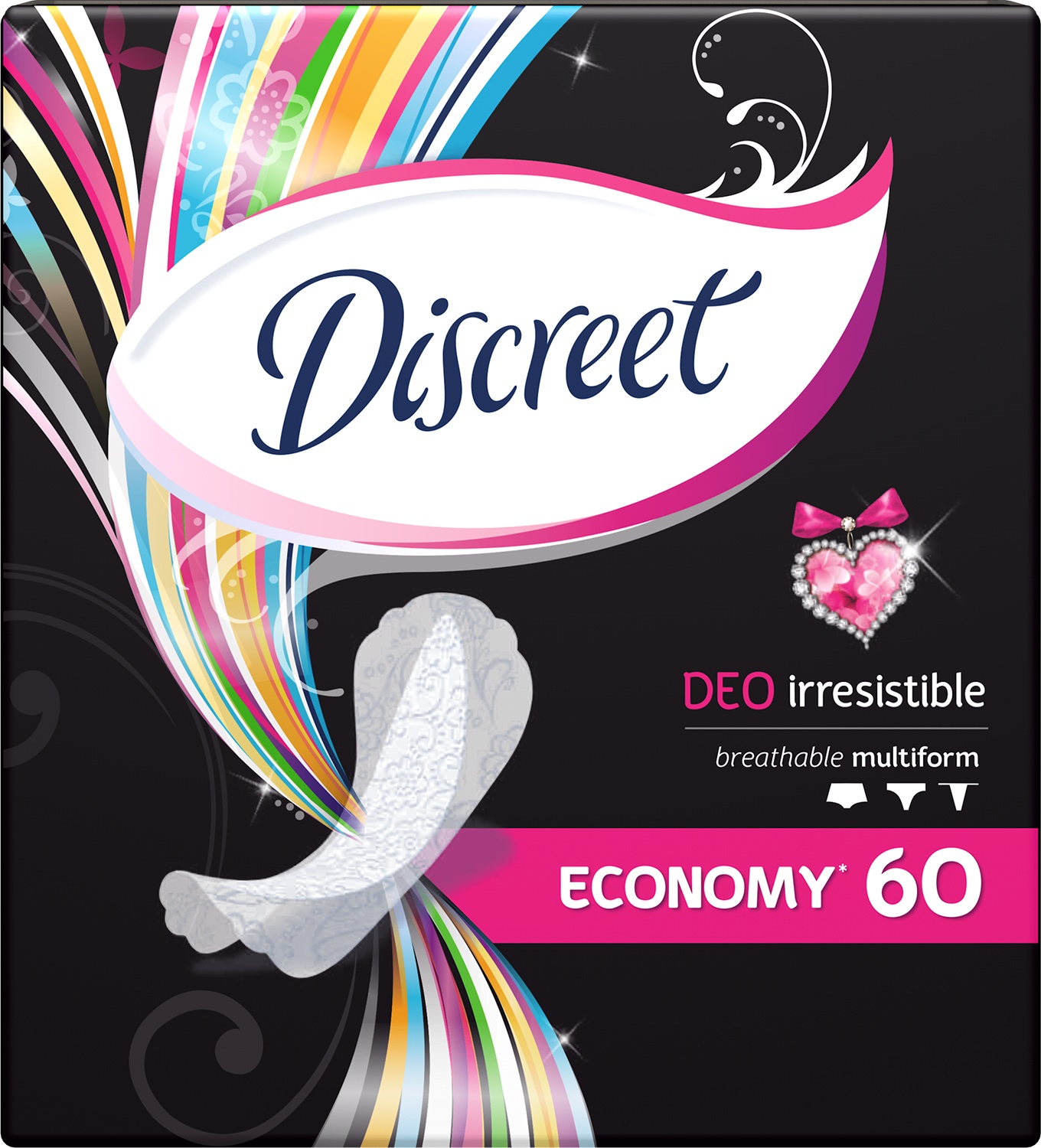 Прокладки DISCREET ежедн. 60шт. deo Irresistible Multiform Trio